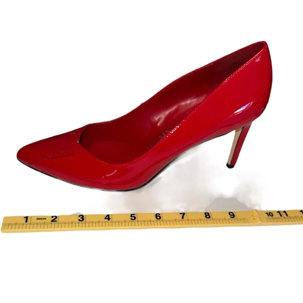 Calvin Klein • Bright Red Callia Pumps With 3 Inch Heels • Size 9 - Image 8
