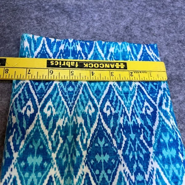 MICHAEL KORS Women’s Pants 14 Blue Ikat Print Straight Leg Stretch Zip Pockets‎ - Image 7