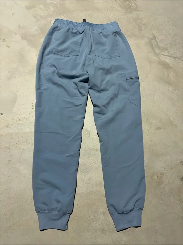 Figs Zamora Light Blue gray Drawstring Jogger scrub Pants small - Image 6