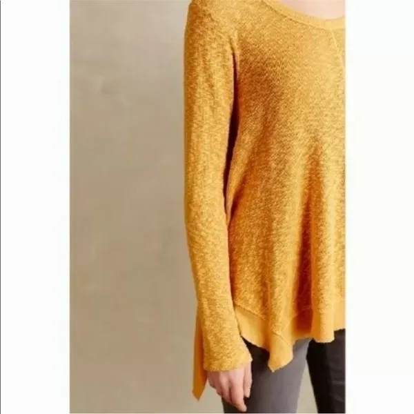 Left of Center Butter‎ Yellow Asymmetrical Long Sleeve Top - Image 3