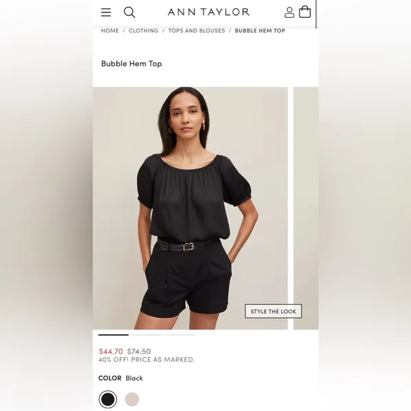 Ann Taylor Black Blouse - Image 2