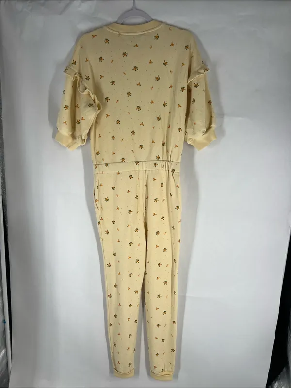 Something Navy Esmeralda Ruffle Floral Jumpsuit Yellow Size S NWT - Image 7