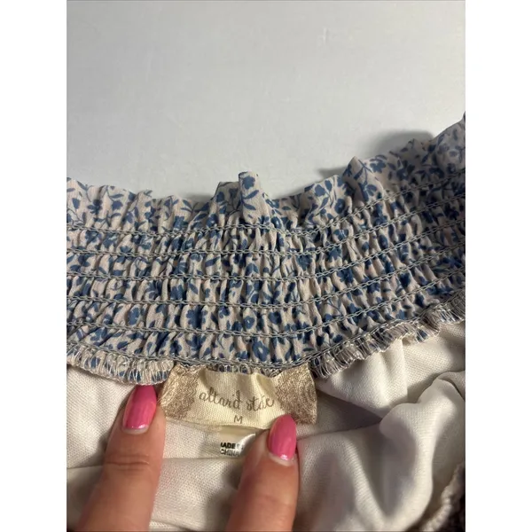NWT Altar'd State Blue Floral Tiered Mini Skirt Size‎ Medium Cottage Fairy - Image 2
