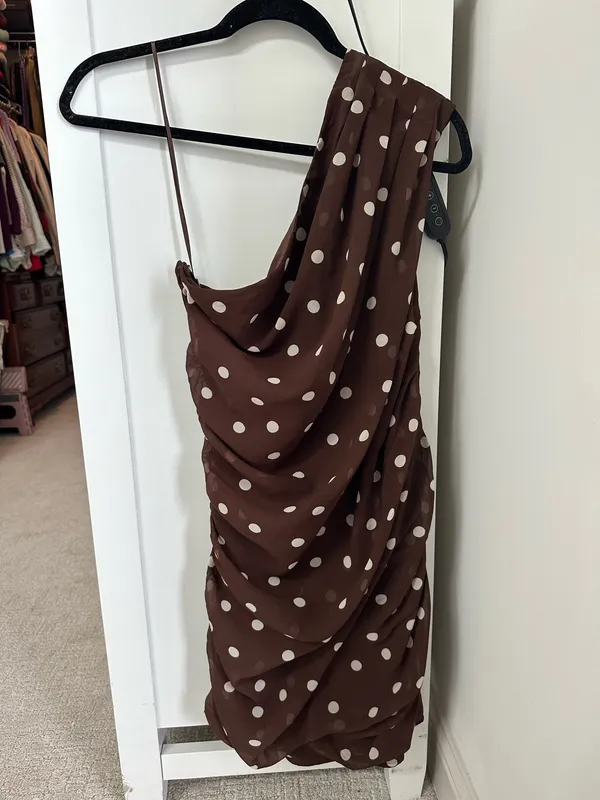Abercrombie Brown Polka Dot Dress - Image 5