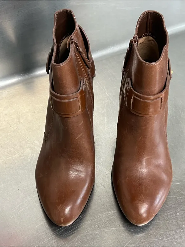 Tory Burch Almond Brown Colton 85mm Galleon Leather Bootie - Size 8 - NWT. - Image 3
