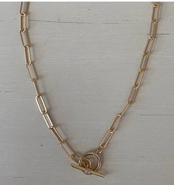 Madewell NWOT gold chain and toggle necklace - Image 2