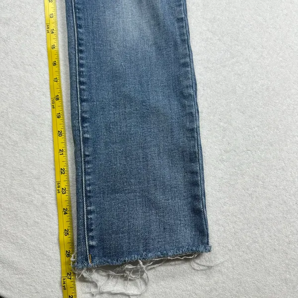 Risen Women’s High Rise Distressed Jeans Size 29 Raw Hem Skinny Ankle - Image 8