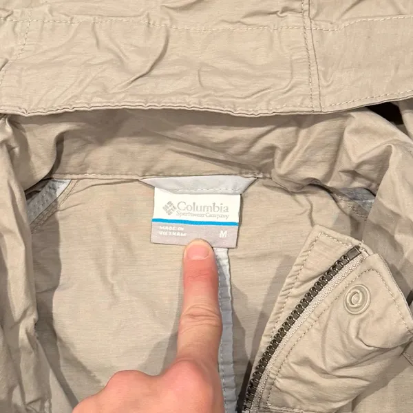 Columbia Women’s Hooded Spring Jacket Light Gray Size Medium - Image 4