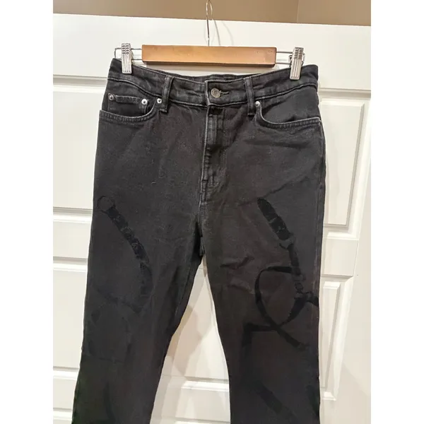 Lauren Ralph Lauren Belting High Rise Boot Cut Jeans Black Size 6 Equestrian - Image 3
