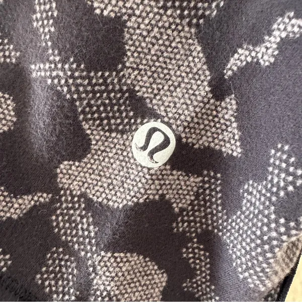 Lululemon Run Briskly 1/2 Zip Long Sleeve Shirt Camo Black Lunar Rock Size 6 - Image 8
