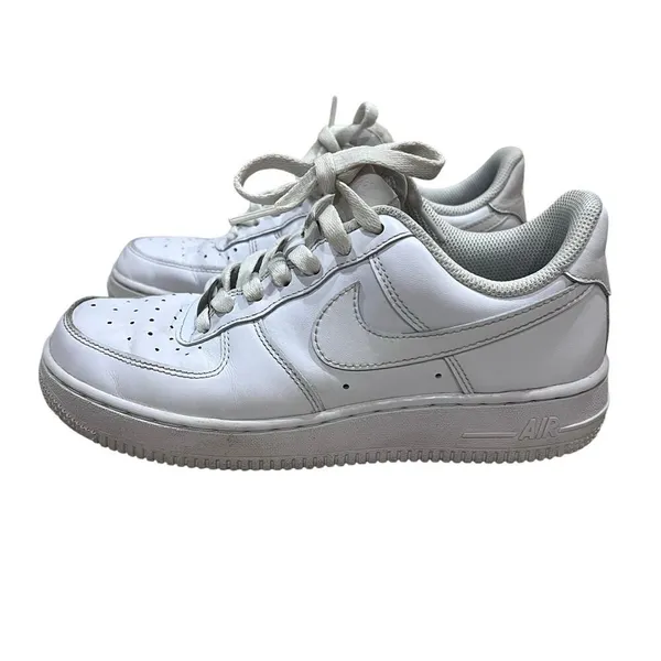 Nike Air‎ Force 1 Triple White DD8959-100 Womans US 7 EU 38 Leather Sneaker Shoe - Image 5