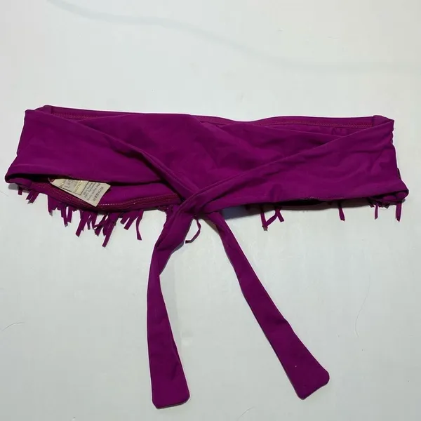 L*Space Fringe‎ Bandeau Bikini Top Fuschia - Image 6