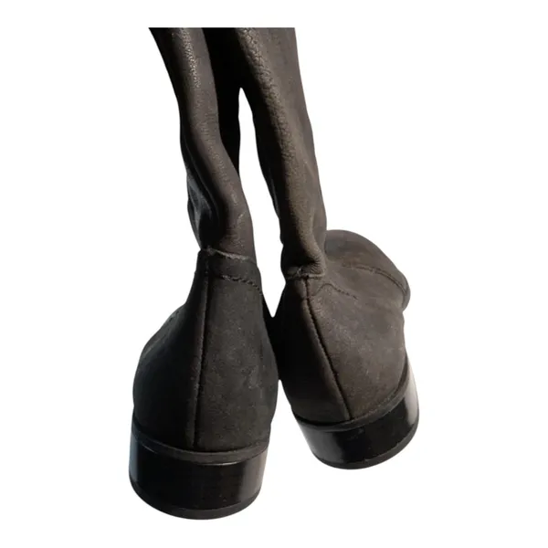 Nine West Nicolah Black Leather Knee High Pointed Toe Wide Calf Riding Boots 9 - Image 3