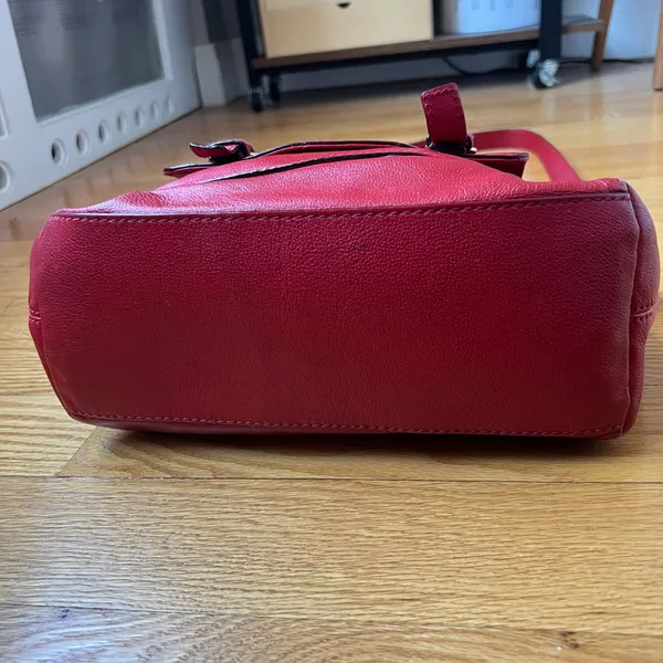 Kate Spade Allen St Raquel Satchel Red Leather Purse with Detachable Strap - Image 6
