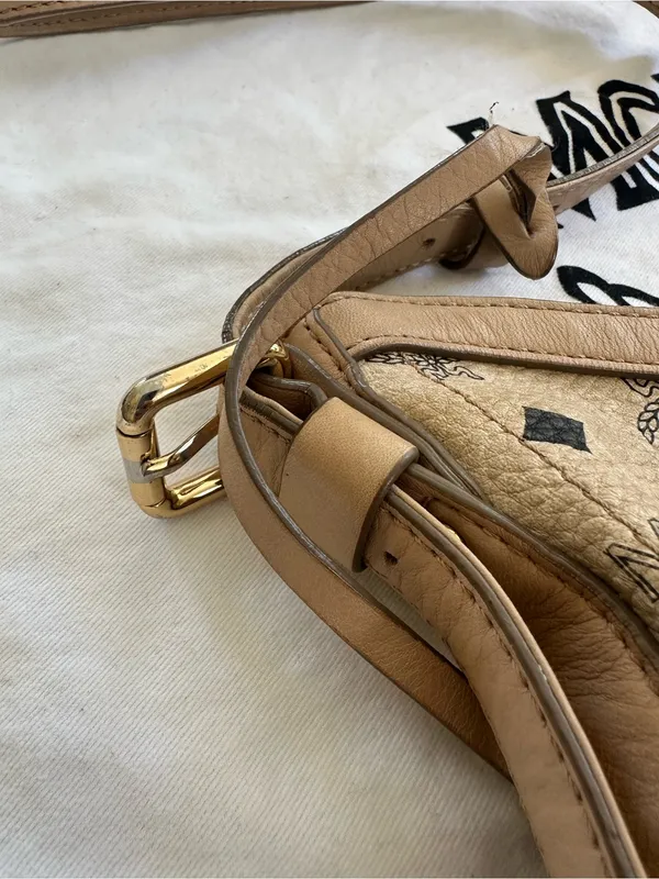 MCM Visetos Signature Beige HOBO Bag - Image 5