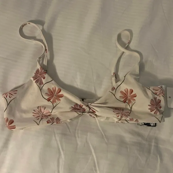 O'Neill Ivy Floral Malibu Bralette Women's Bikini Top - Tofu NWT Size L - Image 3