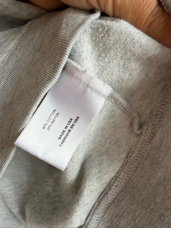 Pam & Gela long sleeve sweatshirt top with back zipper gray size small - Image 5