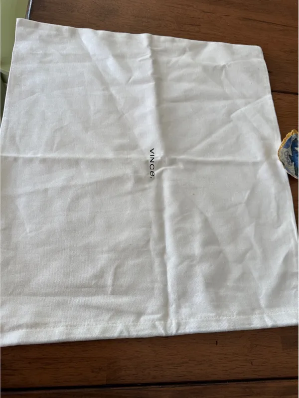 Vince White Cotton Dust Bag with Drawstring Closure - Image 5