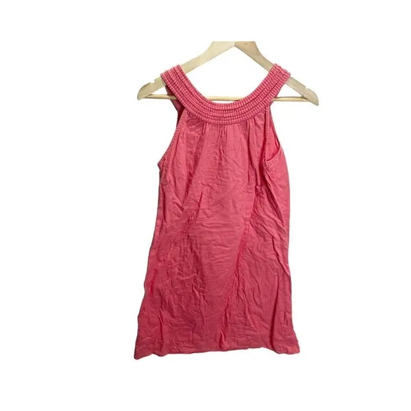 Gap Tank Dress Womens Size Small Pink 100% Cotton Sleeveless Halter Neck‎ Summer - Image 3