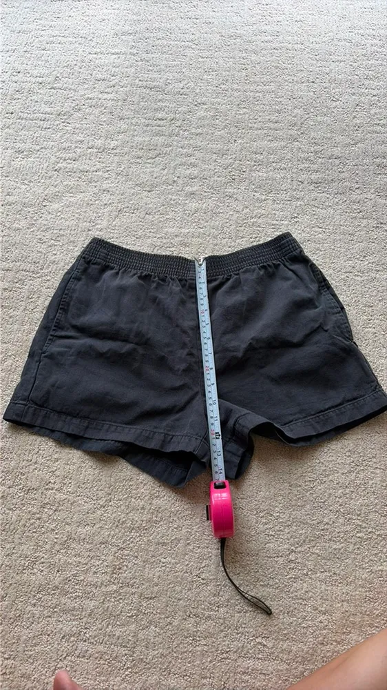Aritzia Wilfred Free Black Cotton Linen Shorts Size M - Image 5