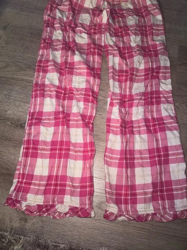 PINK Victoria’s Secret VINTAGE STYLE 2008 OG VS PINK Y2K Hot Pink Plaid Pj Pants - Image 3