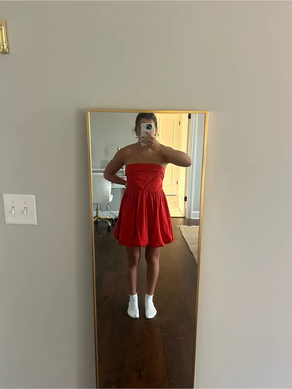 Strapless Red Mini Bubble - Image 3
