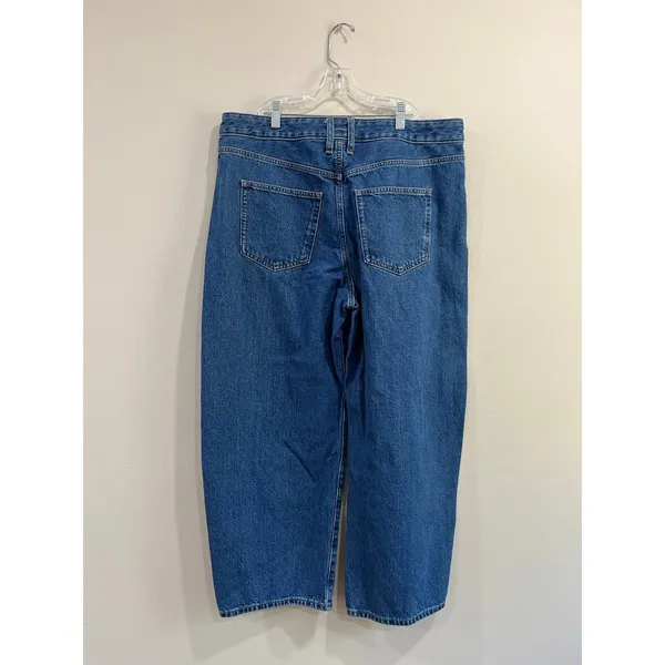 J.Crew Barrel Leg Jeans Size 31 High‎ Rise Cropped 100% Cotton Denim - Image 3