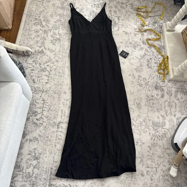 Lulus Melora Black Sleeveless Maxi Dress Size XS NWT Wedding Formal Black Tie - Image 3