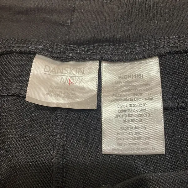DANSKIN Now Black Fleece Capri Workout pants - Image 2