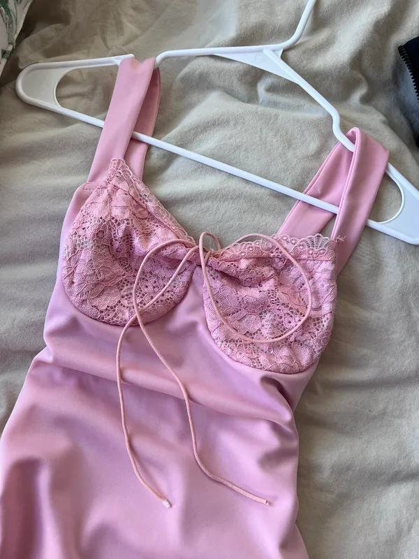 Amazon Pink Rose Dress - Image 5