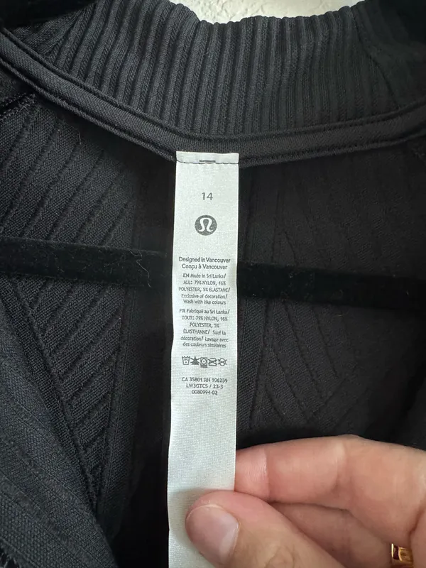 Lululemon Rest Less Cropped Half Zip 14 Aerial Current Black / Black - Image 4