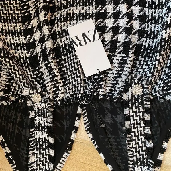Zara tweed pinafore mini dress NEW - Image 9