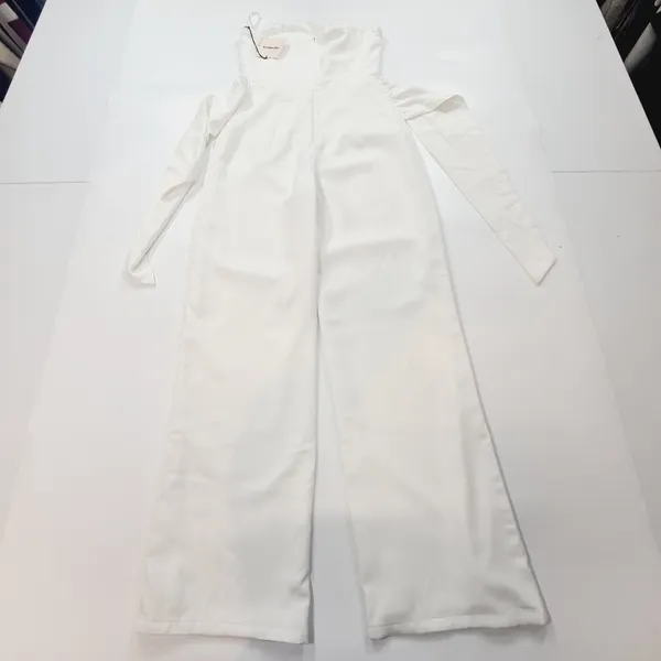Superdown Jordan Tie Waist Jumpsuit in White Small - Image 10