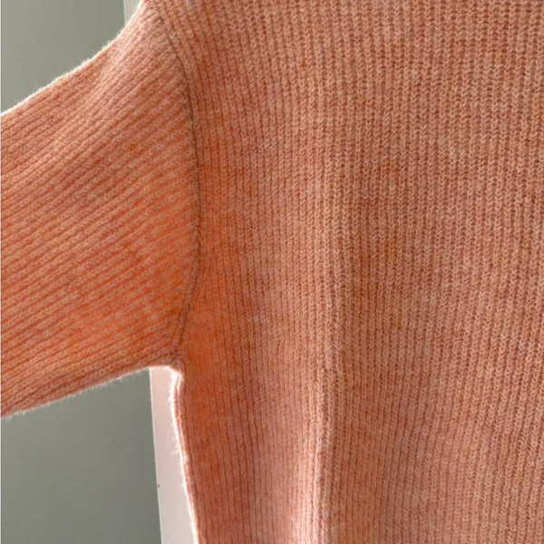 American Eagle Crewneck Sweater Size S Pink Orange NWT Soft Cozy Knit AEO - Image 4