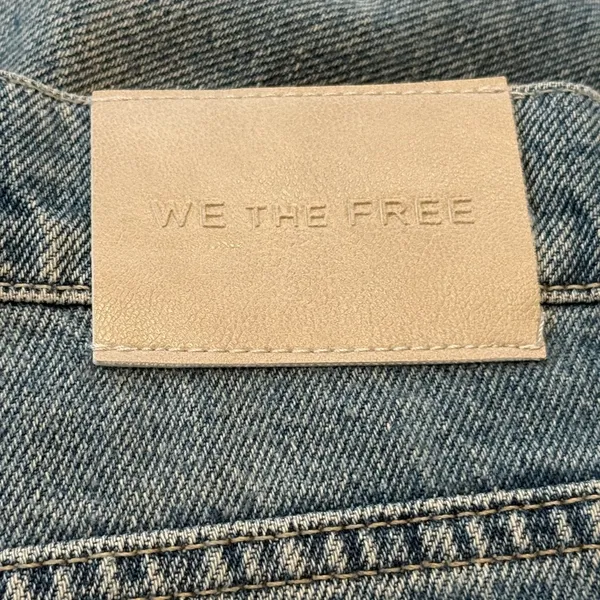 FREE PEOPLE WE THE FREE Cora Slouchy Jean Mid Rise Button Fly Meadow NEW - Image 10