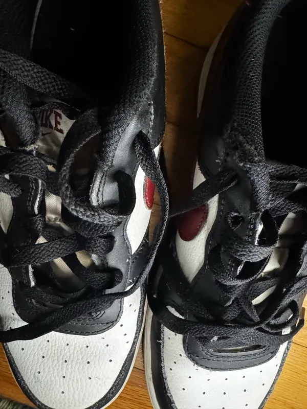 Nike Air Force 1 07’ in the Black Summit, White and Dark Team Ref - Image 5