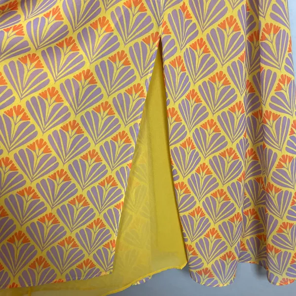 BerrIn Dress Midi Blouson Surplice‎ V-Neck NO BELT Sleeveless Size 40 Floral - Image 7