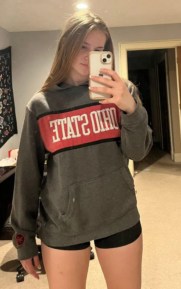 Ohio State Hoodie Gray Size L - Image 5