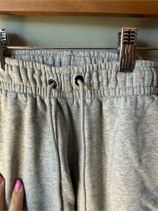 Nike Gray Fleece Jogger Sweatpants XS Athletic Lounge Pants - Image 4