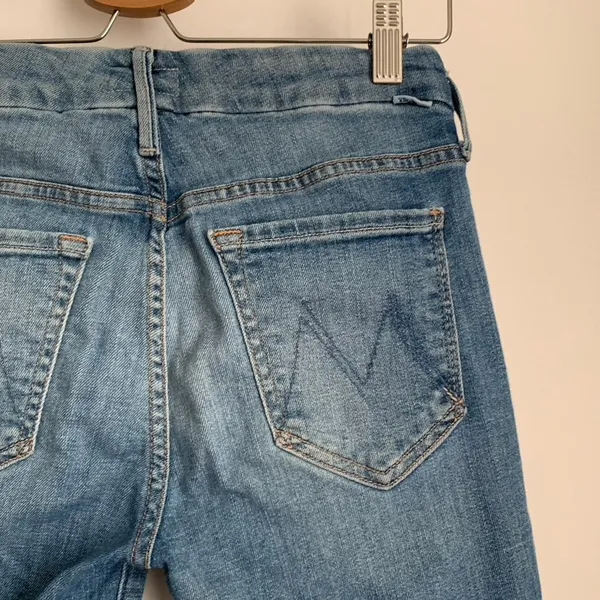Mother Denim The Looker Ankle Fray Jean One Smart Cookie Blue Womens Size 26 - Image 6