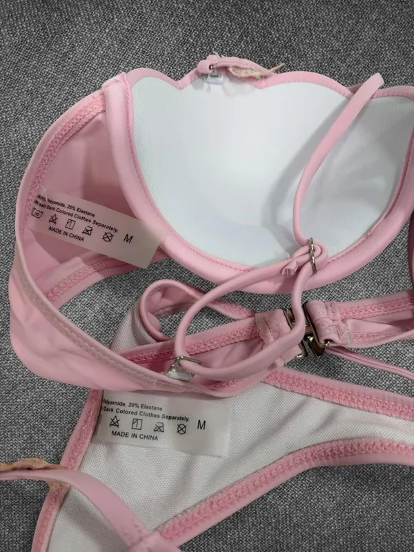 Pink Butterfly Shell Bikini Set Size Medium - Image 5