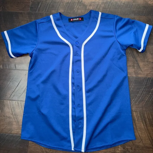 Champion Blue Baseball Jersey - Image 4