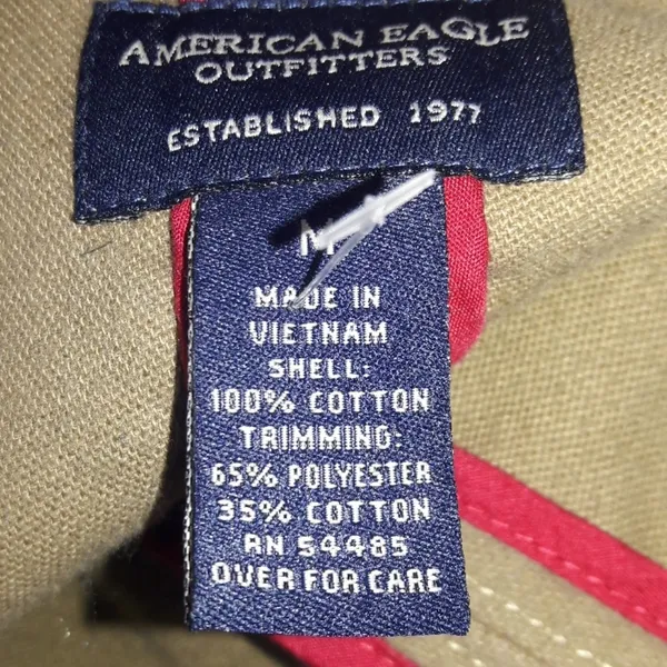 American Eagle Button Down Blazer Jacket Peacoat M Tan Brown - Image 3