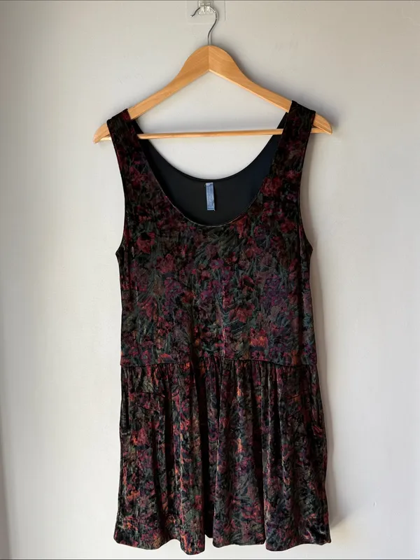 Free People Floral Velvet Dress - Image 3
