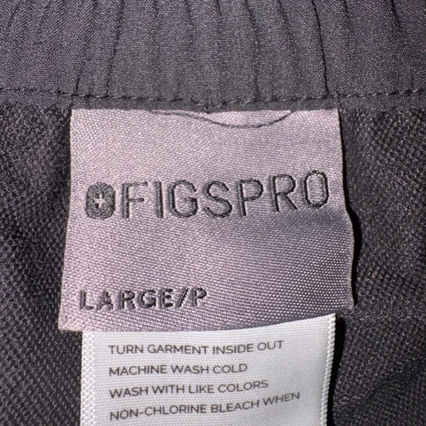 FIGSPRO Womens Black Scrub Pants Large Tapered Leg Nursing Career Work Stretch - Image 6