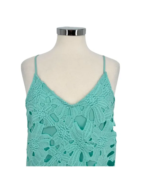 ASTR Lace Sleeveless V-Neck Mini Dress Party Night Out Mint Green Size Medium - Image 2