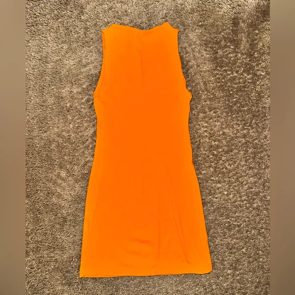 Zara Vibrant Orange Mini Dress - Image 2