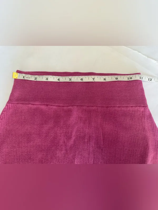 Free People x Revolve Pink Skyline Ribbed Midi Skirt Size XS - Image 8
