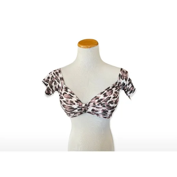 NWT Womens PrettyGarden Animal Print Bikini Top - Sz M - Image 2
