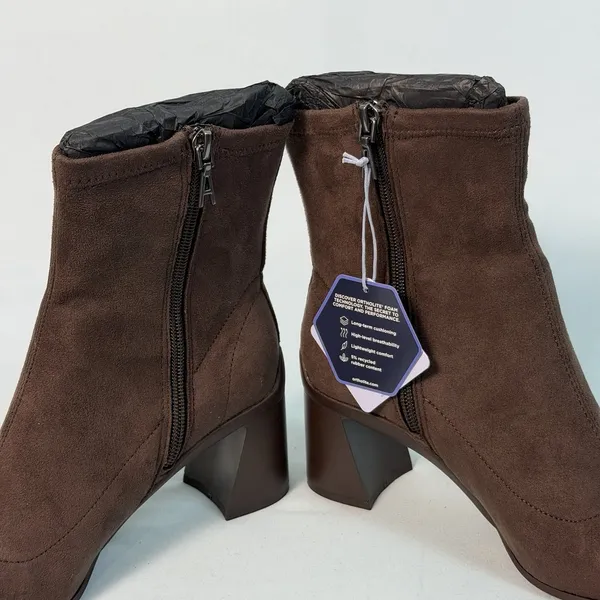 Aerosoles Size-7 M Corinda Womens Block Heel Brown‎ Boots - Image 8